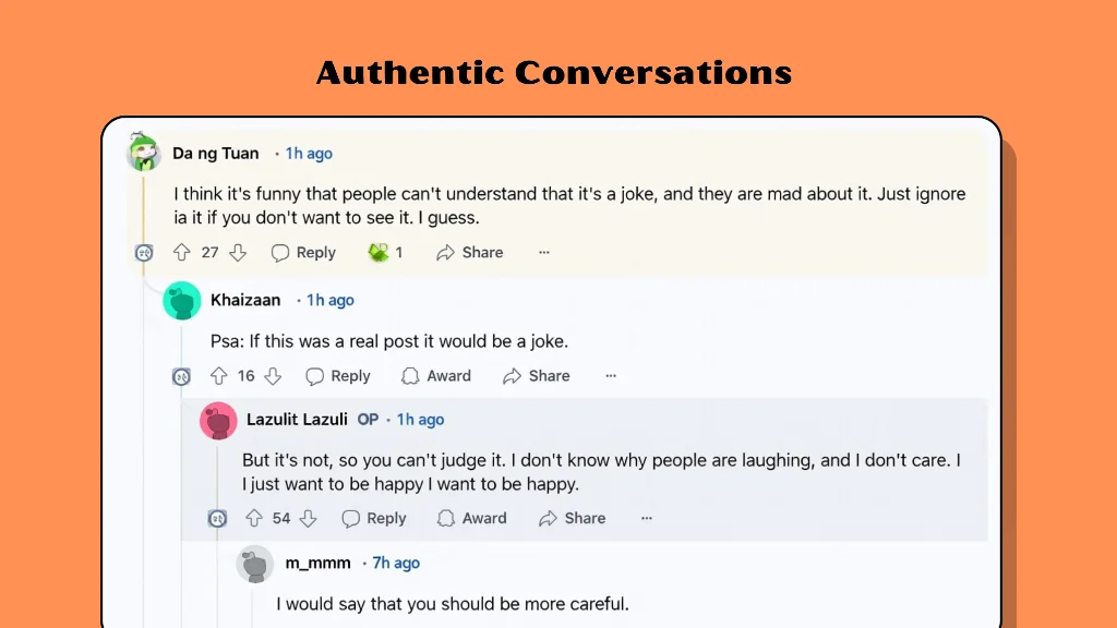 Authentic Reddit Conversations